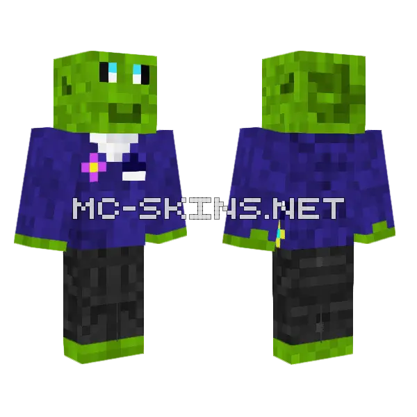 Green Blob Monster, front and back