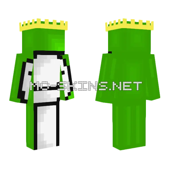 Green Blob Skin Minecraft skin, front and back