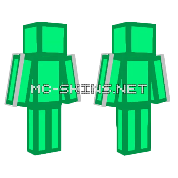 Green Block Creature, front and back