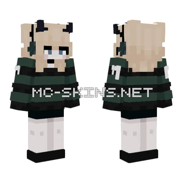 Green Blond Update 1 Minecraft skin, front and back