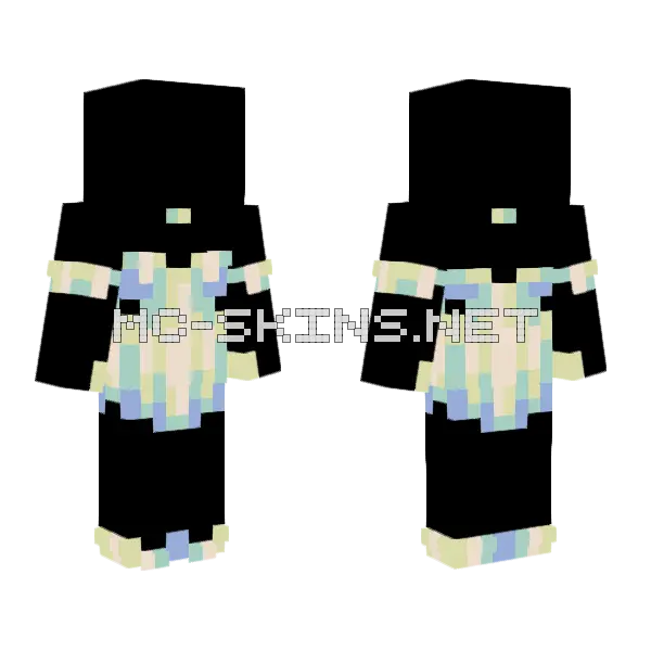 Green Blue Shading Test Base Minecraft skin, front and back