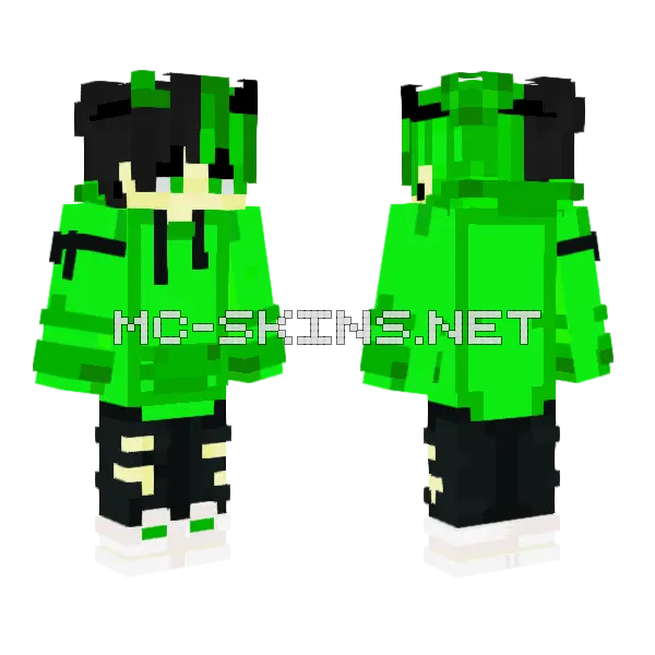 Green Boy Skin Minecraft skin, front and back