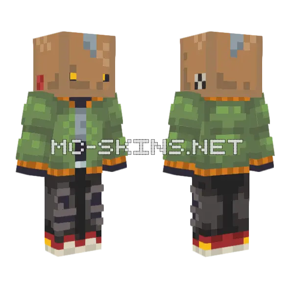 Green Camo Soldier, front and back
