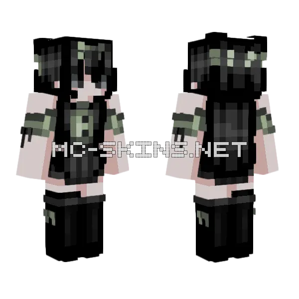 Green Camo Soldier Minecraft skin, front and back