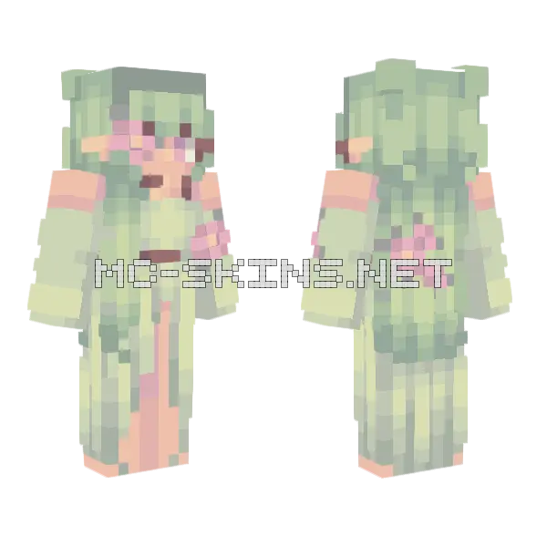 Green Camouflage Soldier Minecraft skin, front and back