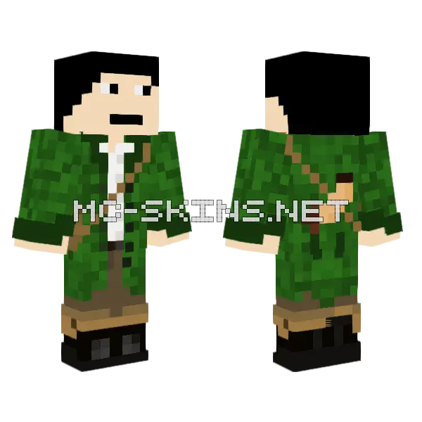 Green Camouflage Soldier, front and back