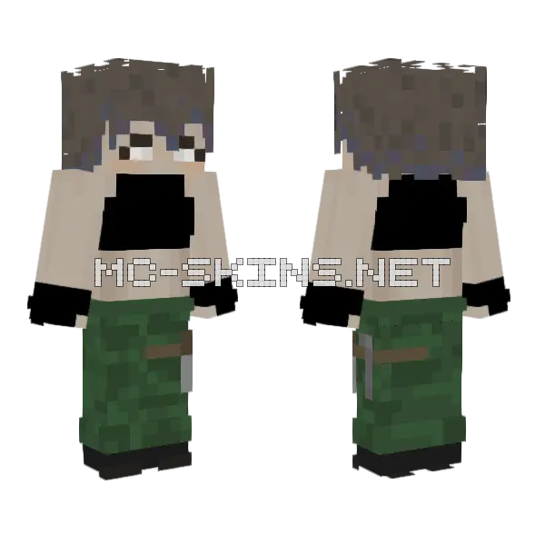Green Camouflage Soldier Minecraft skin, front and back