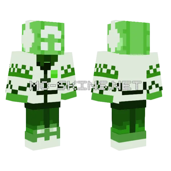 Green Boosfer Design, front and back