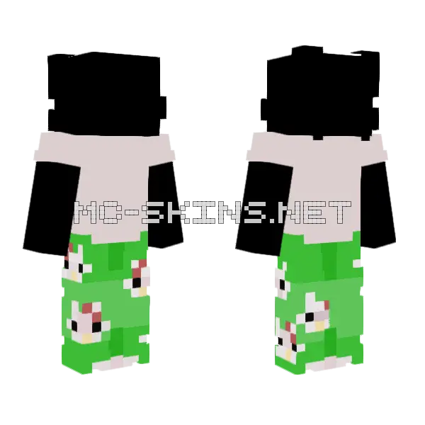 Green Chicken Skin Minecraft skin, front and back