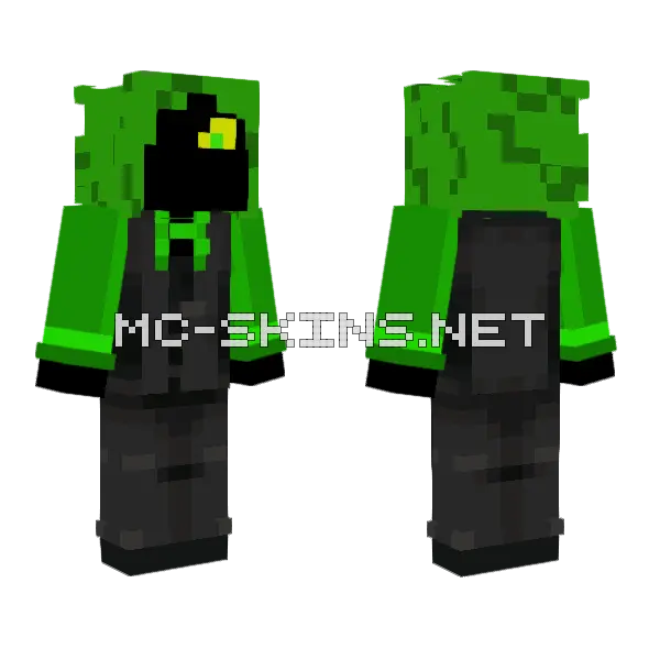 Green Cloak Minecraft skin, front and back