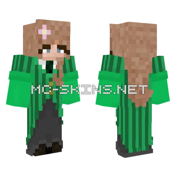Green Cloaked Adventurer, front and back