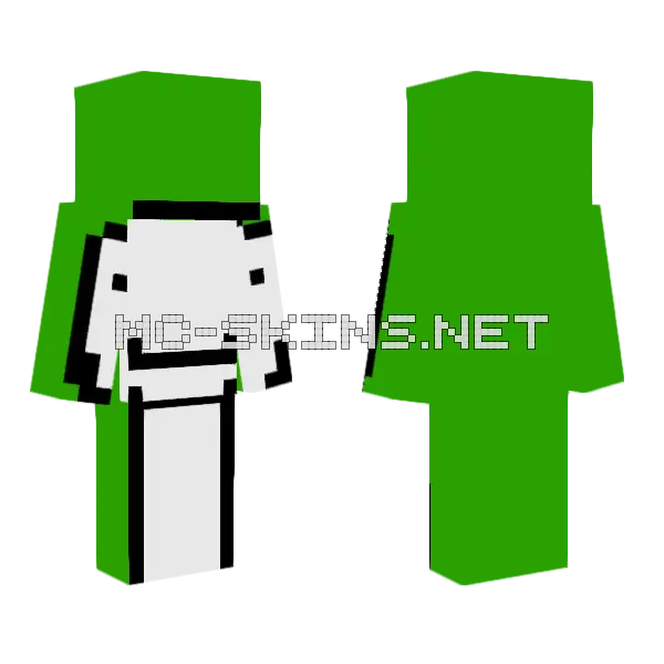 Green Creature Minecraft skin, front and back
