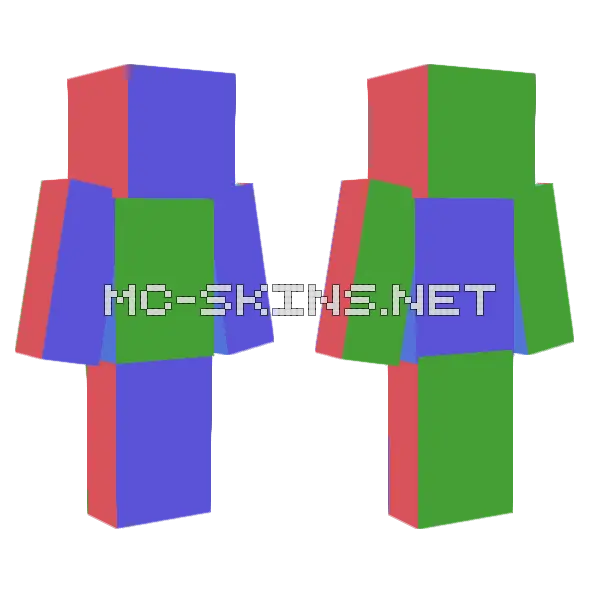 Green Creature Minecraft skin, front and back