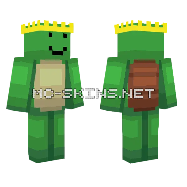 Green Creature Minecraft skin, front and back