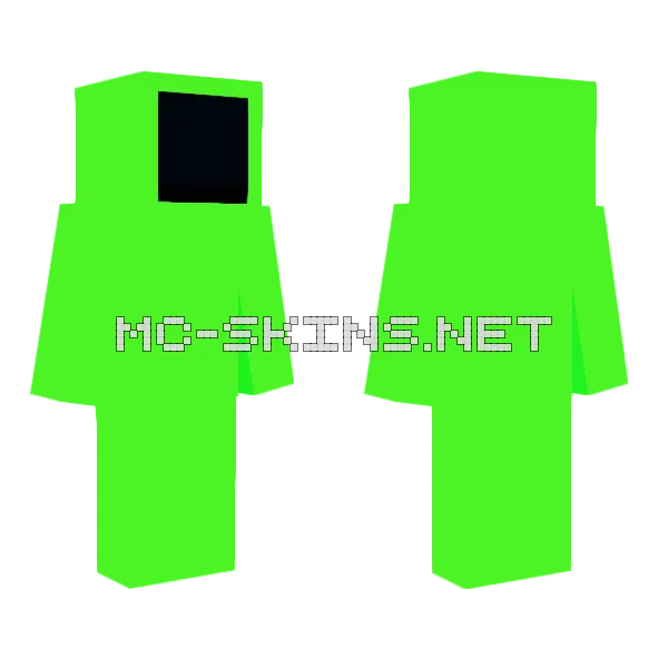 Green Creature "vvo", front and back