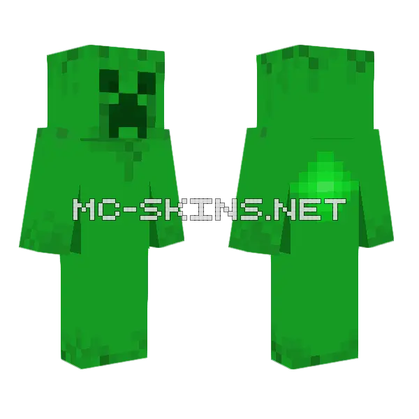 Green Creeper Skin Minecraft skin, front and back