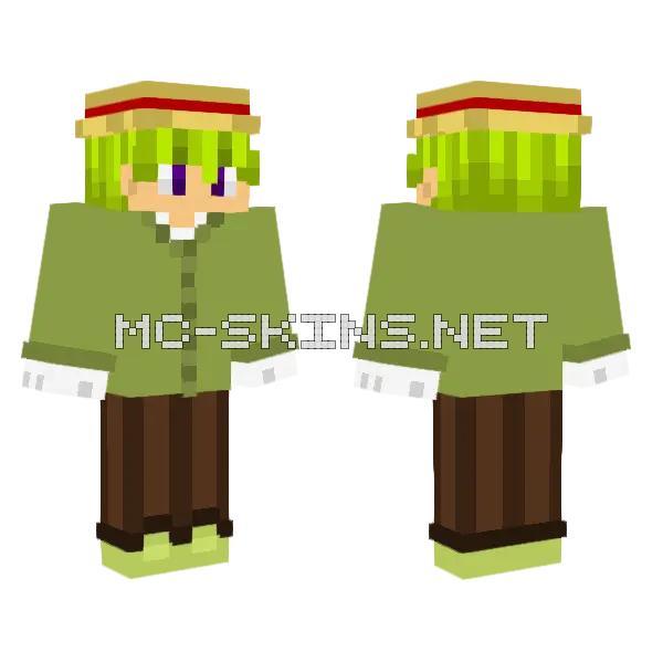 Green Crocodile Hunter, front and back