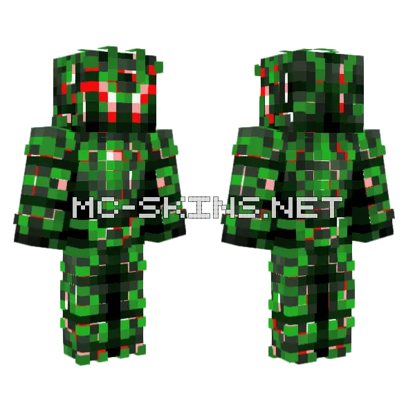 Green Cyberpunk Explorer, front and back