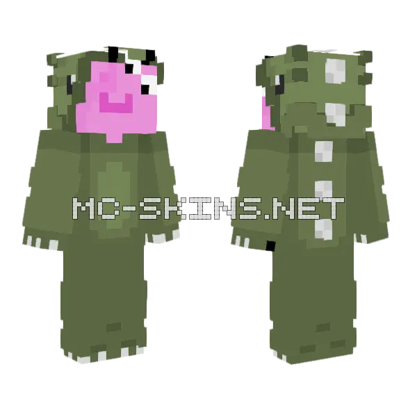 Green Dinosaur Suit, front and back