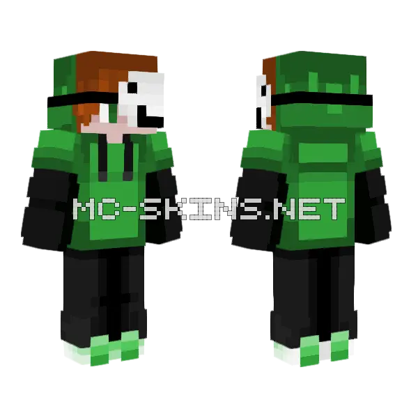 Green Dream Skin Minecraft skin, front and back