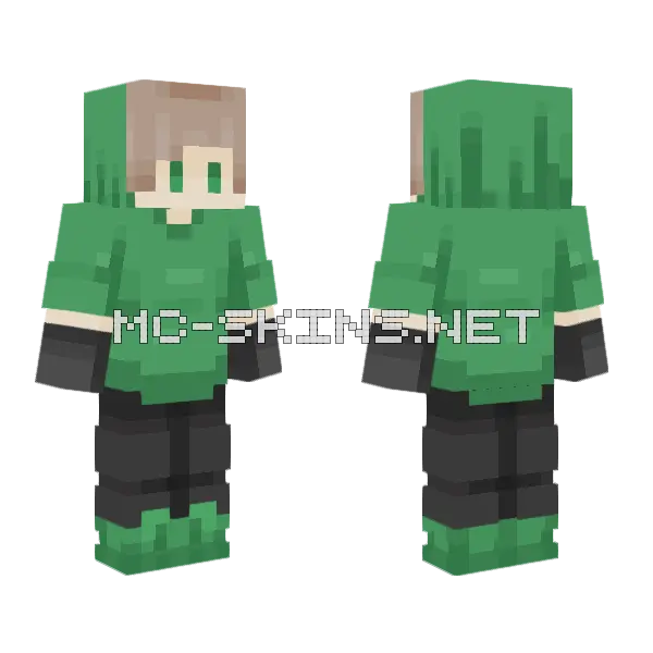 Green Dream Skin Minecraft skin, front and back