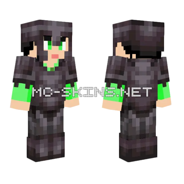Green Eyed Boy Minecraft skin, front and back