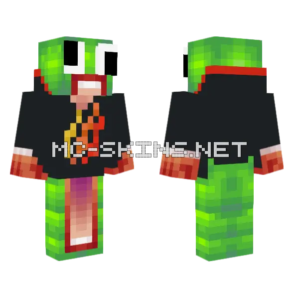 Green Fire Creature, front and back