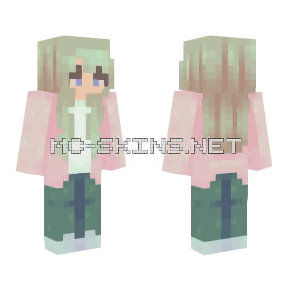 Green Flame Rce Minecraft skin, front and back