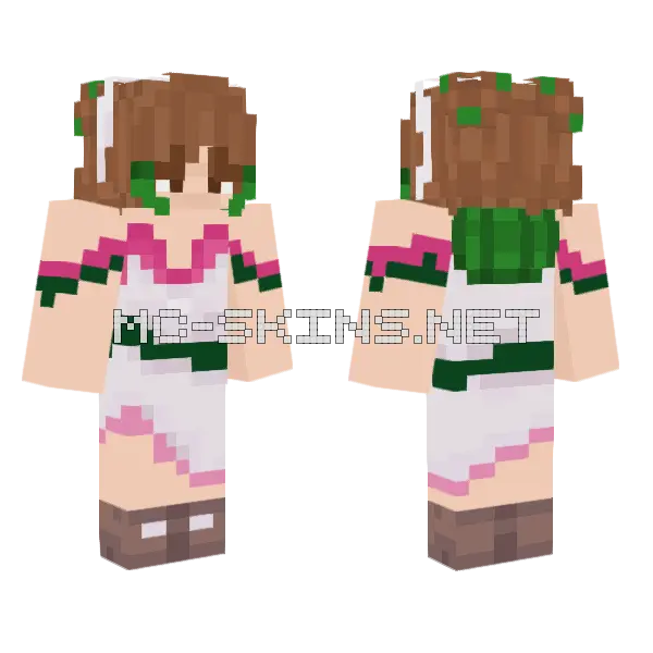 Green Forest Dress, front and back