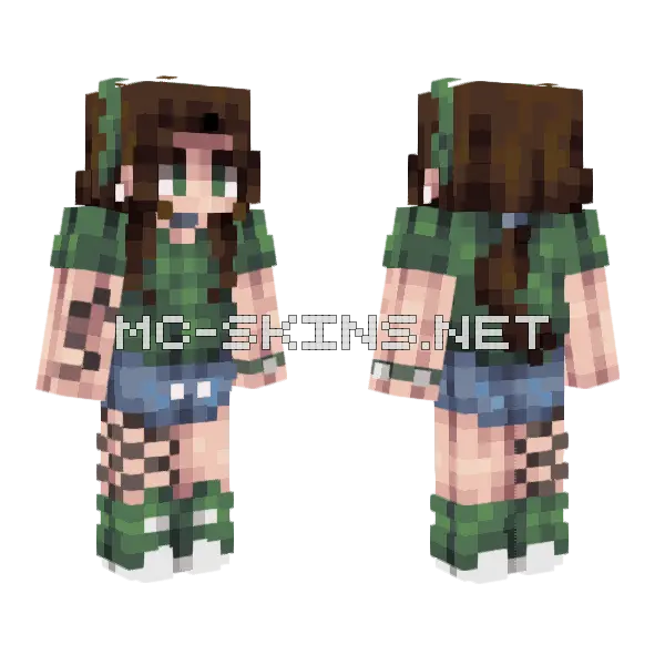Green Forest Girl, front and back