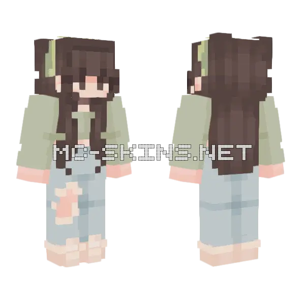 Green Girl Outfit, front and back