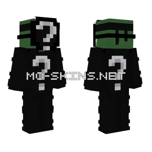 Green Hat Boy Minecraft skin, front and back