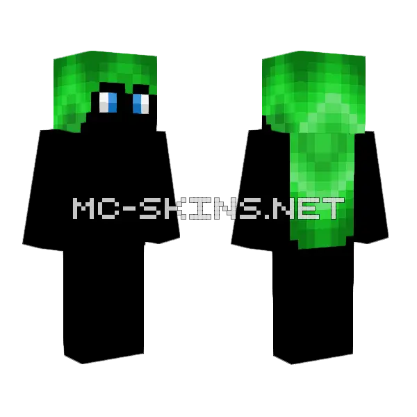 Green Hb Minecraft skin, front and back