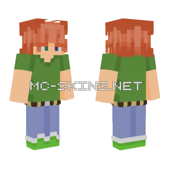 Green Hooded Adventurer, front and back