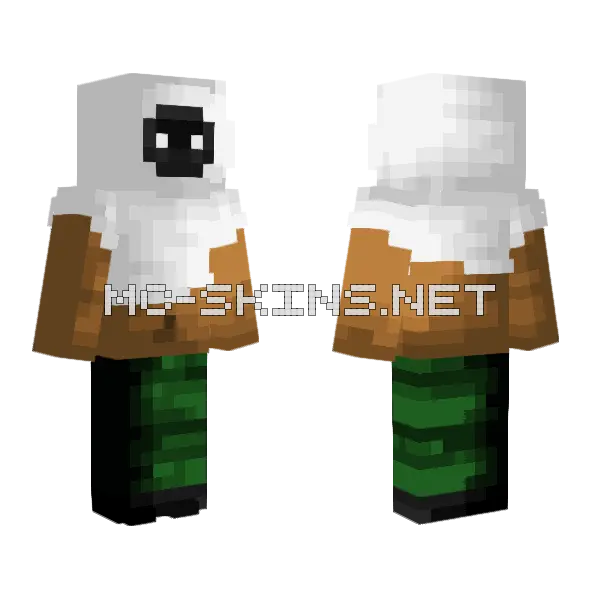Green Hooded Figure, front and back