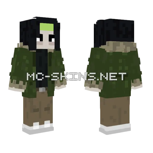 Keisuke Green Camo Outfit, front and back