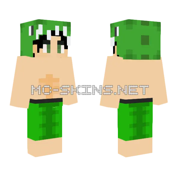 Green Hooded Figure, front and back