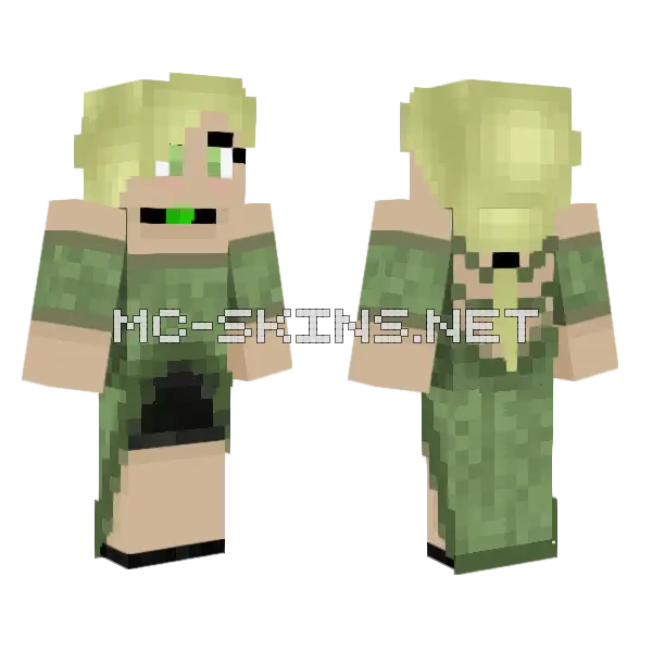 Green Hooded Robe, front and back