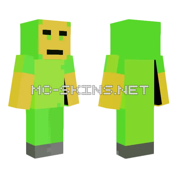 Green IJ Minecraft skin, front and back