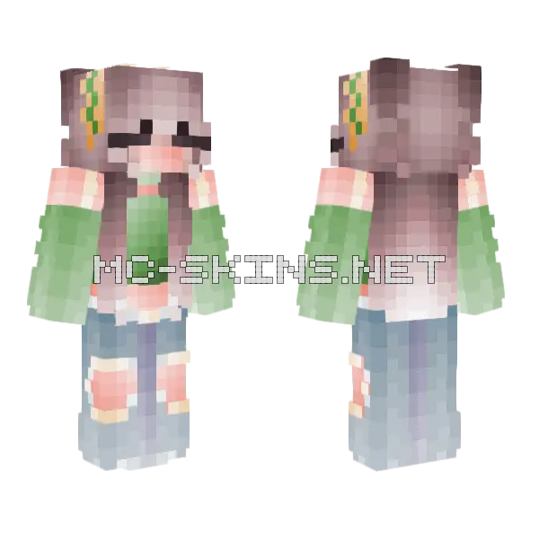 Green Ivy RCE Minecraft skin, front and back