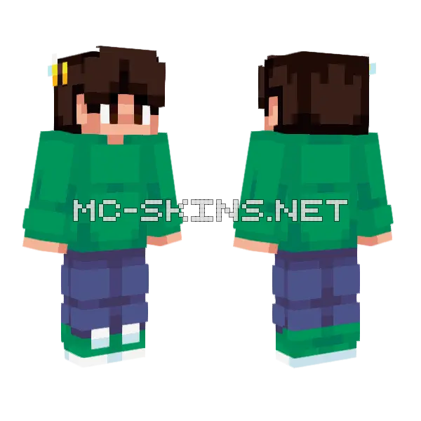 Green Jacket Boy, front and back