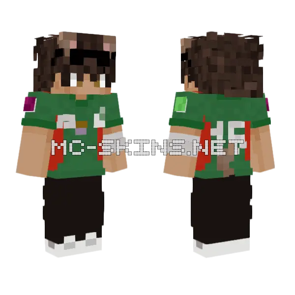 Green Jersey 15, front and back
