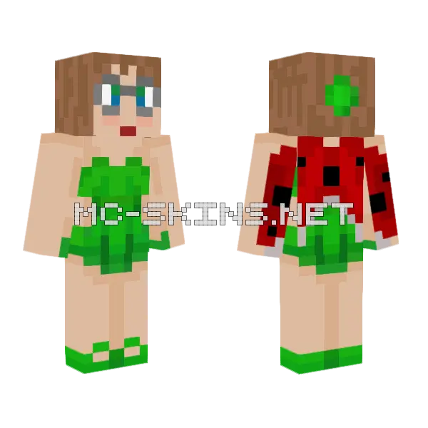 Green Leaf Girl, front and back