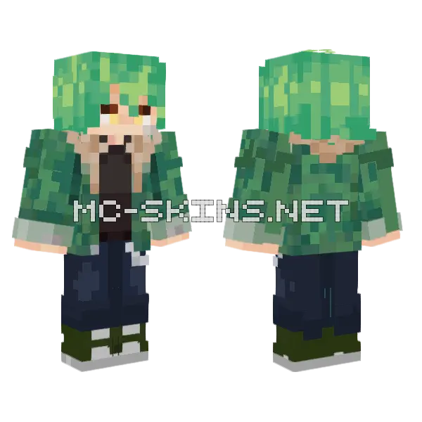 Green Leafy Outfit, front and back