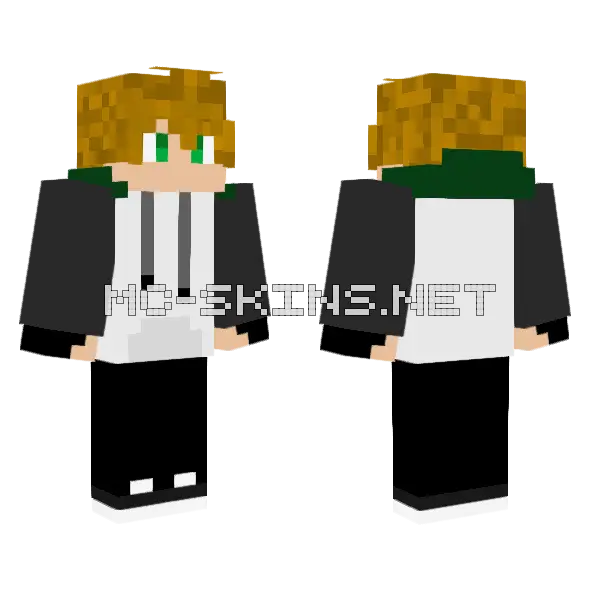 Green Life Minecraft skin, front and back