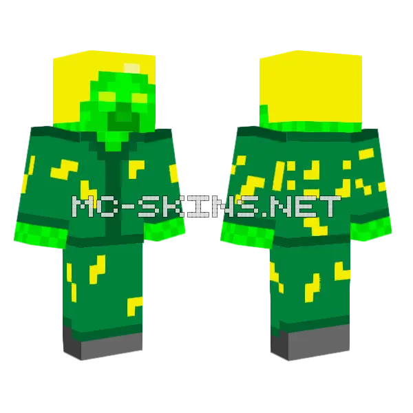 Green Lizard Warrior, front and back