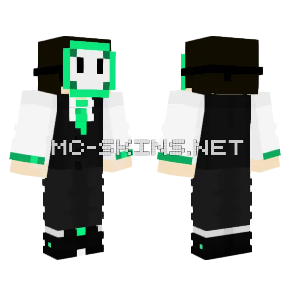 Green Machine Minecraft skin, front and back