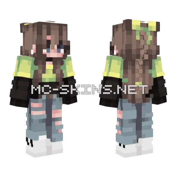 Green Me Skin Minecraft skin, front and back