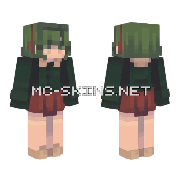 Green Military Uniform, front and back