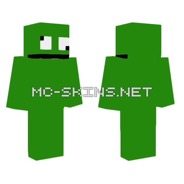 Green Monster Minecraft skin, front and back